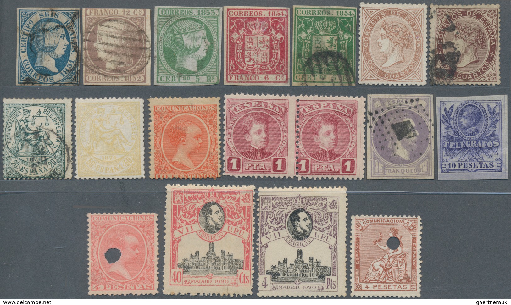 Spanien: 1852/1989 (ca.), Duplicates On Stockcards With Several Better Issues Incl. Nice Classic Sec - Usados