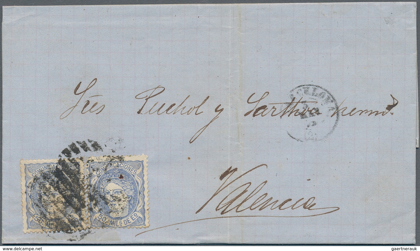 Spanien: 1863/1872,about 100 Franked Letters Fresh From Archive. - Gebruikt
