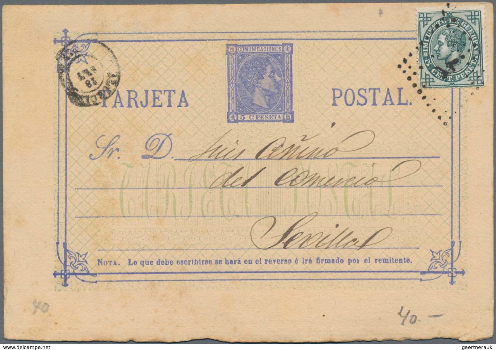 Spanien: 1870-1960, Bunte Mischung Mit 2 Bis 300 Briefen Und Ganzsachen, Dabei Etliche Bessere Frank - Gebraucht