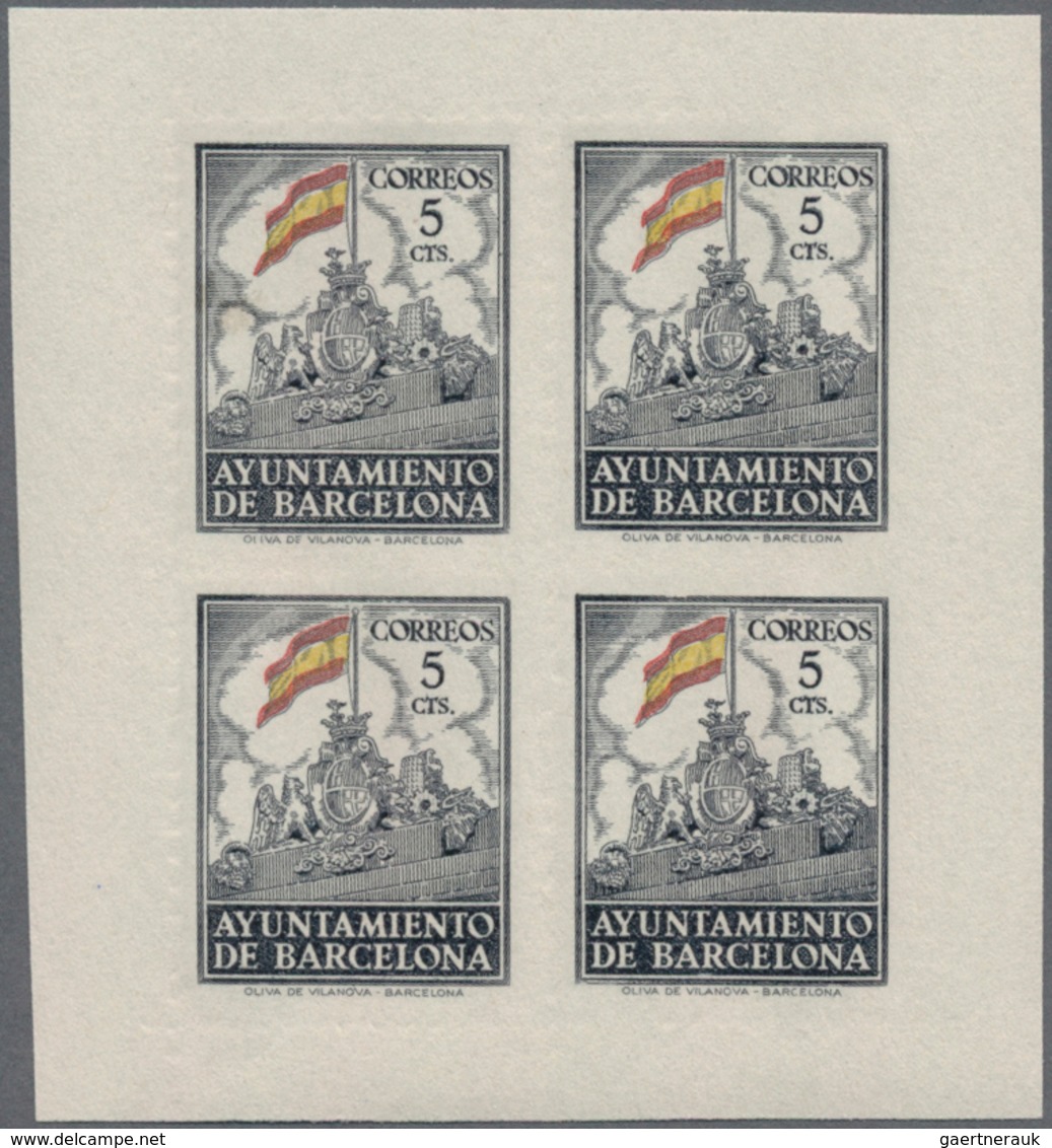 Spanien: 1930/1945 (ca.), unusual accumulation BACK OF THE BOOK ISSUES mostly on stockcards crammed