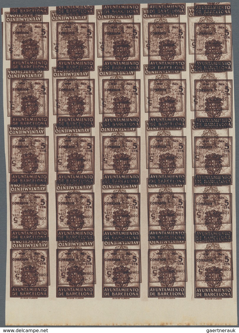 Spanien: 1930/1945 (ca.), Unusual Large Accumulation BACK OF THE BOOK ISSUES Mostly On Stockcards In - Usados