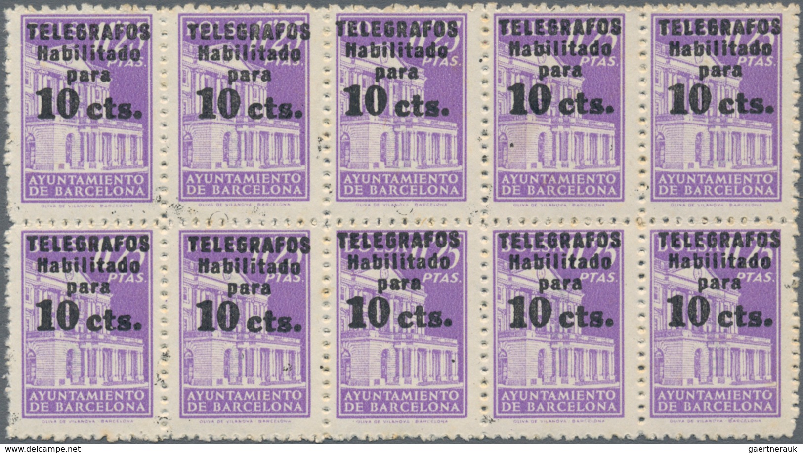 Spanien: 1930/1945 (ca.), unusual large accumulation BACK OF THE BOOK ISSUES mostly on stockcards in