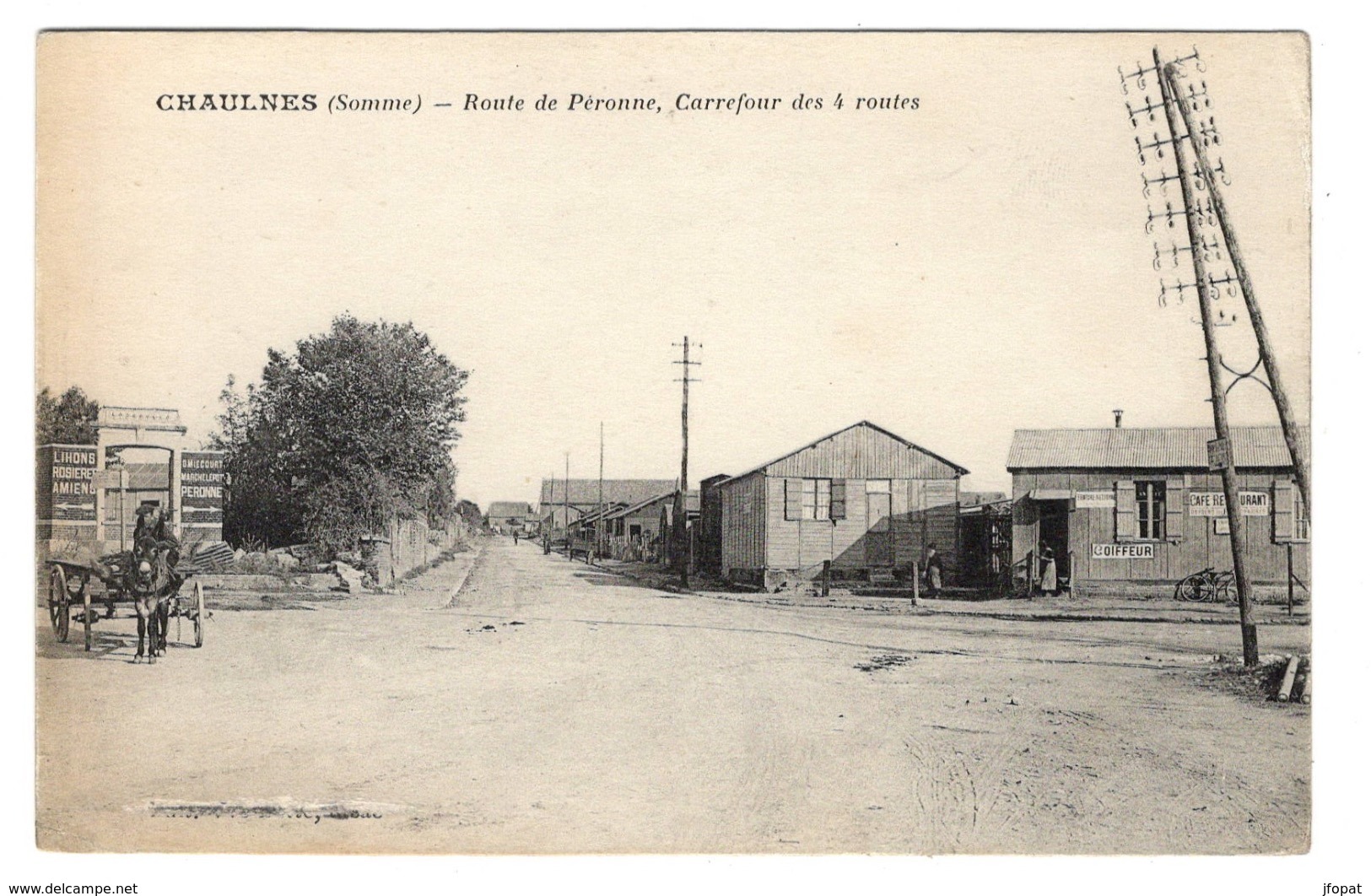 80 SOMME - CHAULNES Route De Péronne, Carrefour Des 4 Routes (voir Descriptif) - Chaulnes