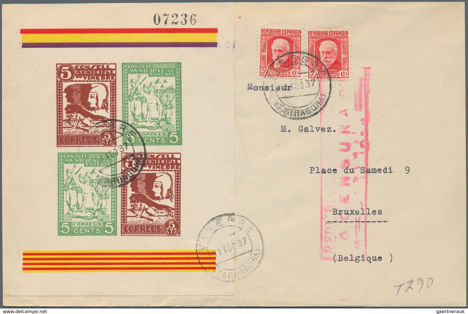 Spanien - Lokalausgaben: 1936/1939, Civil War Issues, Sophisticated Balance Of Stamps And Souvenir S - Nationalistische Ausgaben