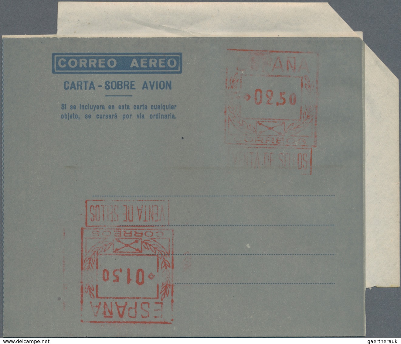 Spanien - Ganzsachen: 1949/52 26 Unused And Used Aerograms, Incl. Many Different Types (remark Verti - 1850-1931