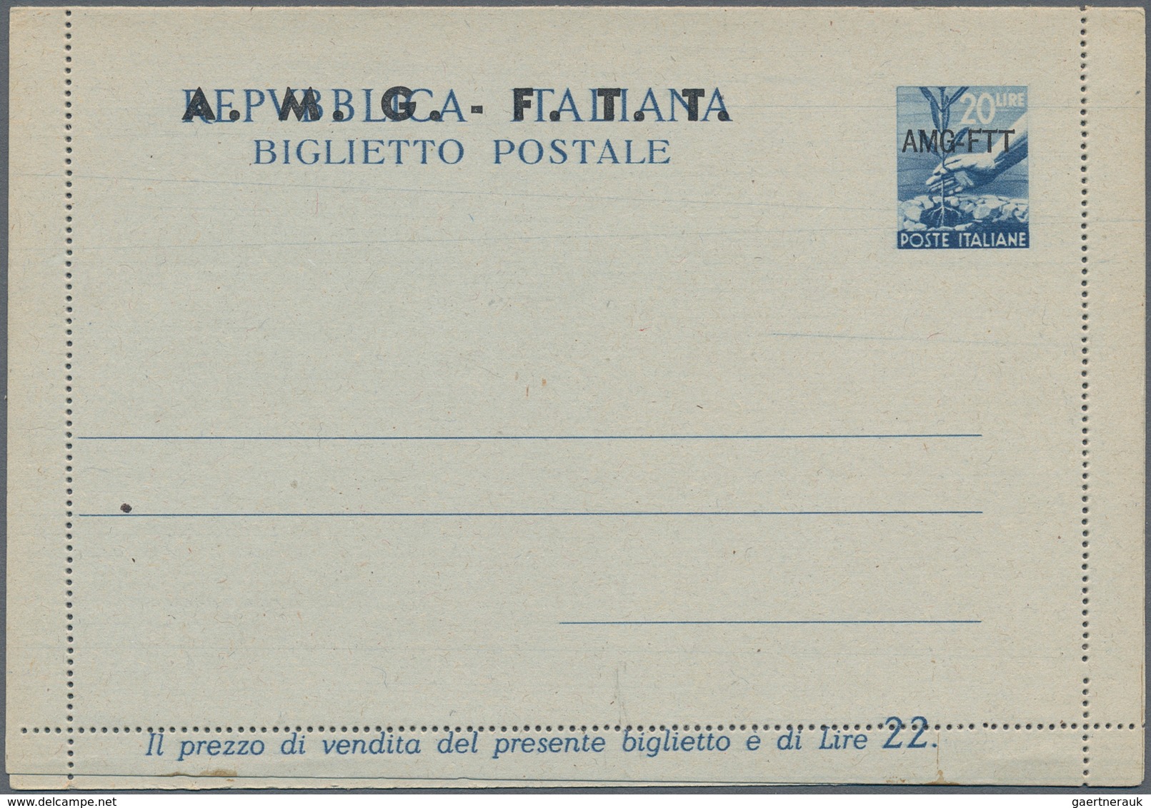Triest - Zone A - Ganzsachen: 1949/52 10 Unused/CTO-used And Used Airletters With Black Overprint AM - Poststempel