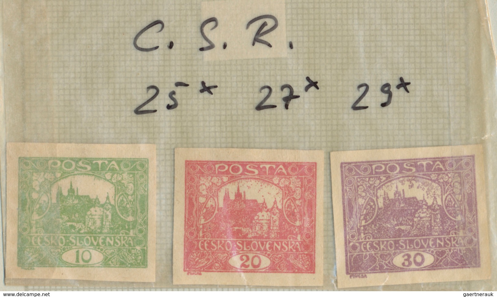 Tschechoslowakei: 1918/1920, A Splendid Mint Lot Of 28 Stamps Incl. A Nice Selection Of Overprints ( - Oblitérés