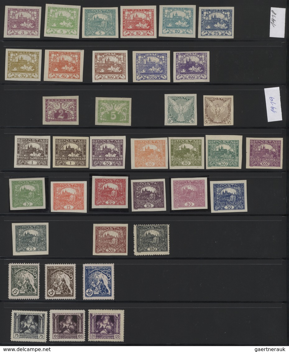 Tschechoslowakei: 1918/1938, A Splendid Mint Collection On Stockpages, Comprising A Lovely Range Of - Gebraucht