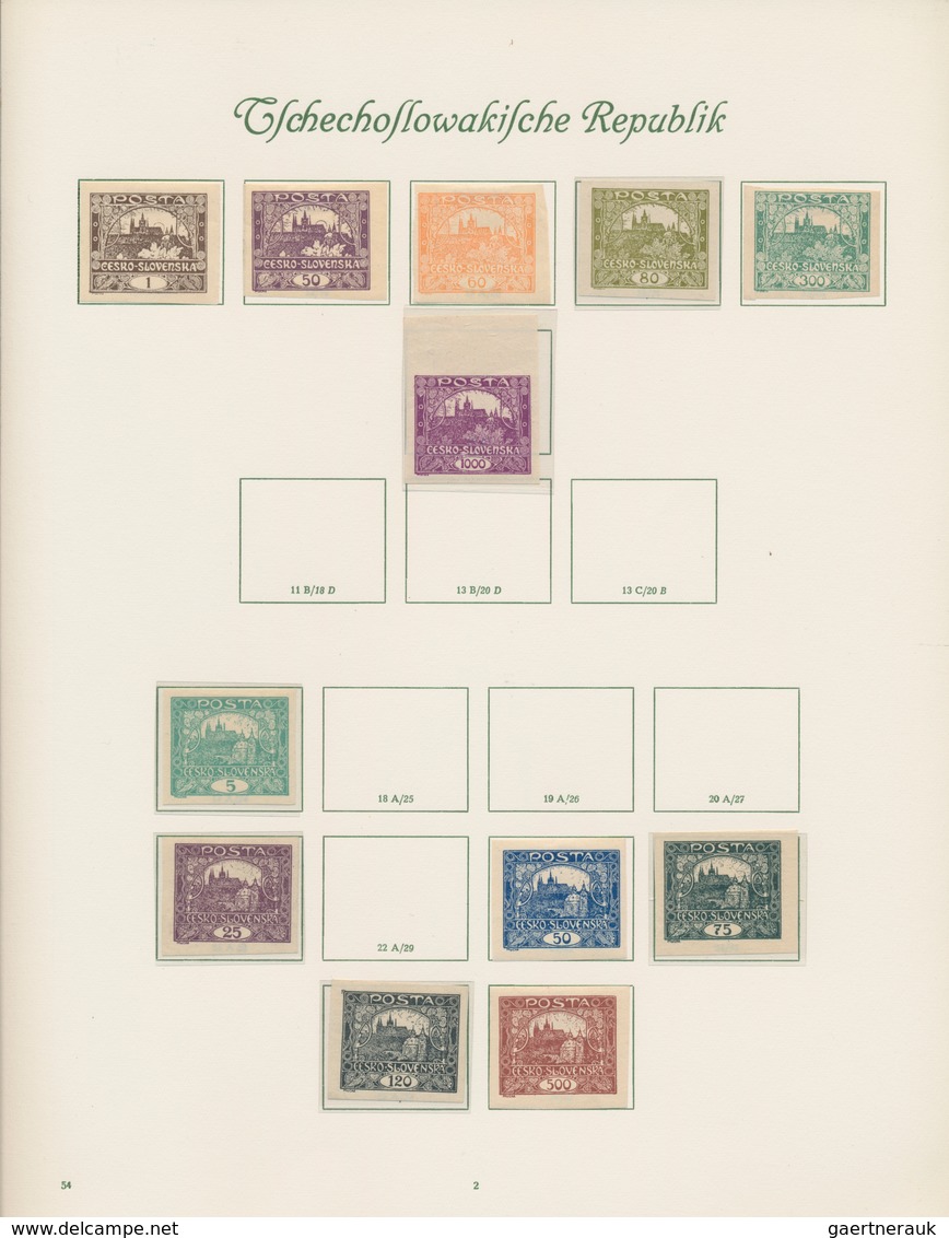 Tschechoslowakei: 1918/1969, Unused / Mint Never Hinged Collection In 4 Books. With Block Issues And - Usados