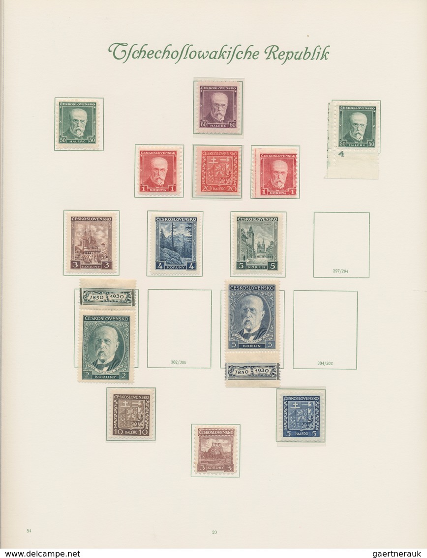 Tschechoslowakei: 1918/1969, Unused / Mint Never Hinged Collection In 4 Books. With Block Issues And - Usados