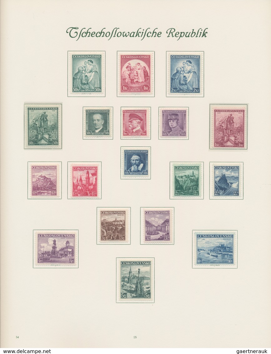 Tschechoslowakei: 1918/1969, unused / mint never hinged collection in 4 Books. With block issues and