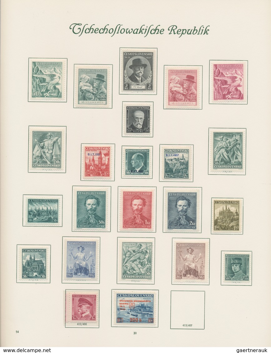 Tschechoslowakei: 1918/1969, unused / mint never hinged collection in 4 Books. With block issues and