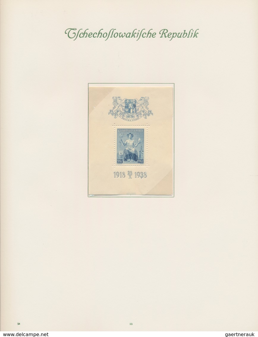 Tschechoslowakei: 1918/1969, unused / mint never hinged collection in 4 Books. With block issues and