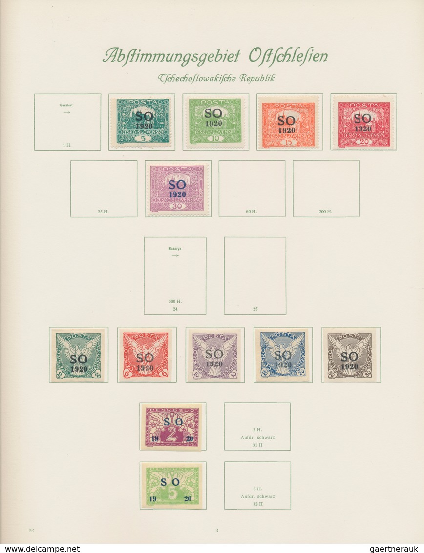 Tschechoslowakei: 1918/1969, unused / mint never hinged collection in 4 Books. With block issues and