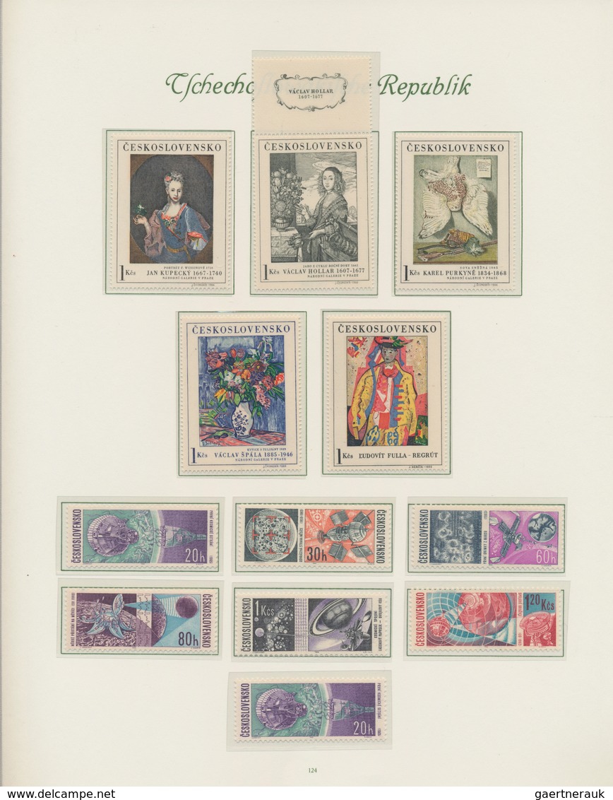 Tschechoslowakei: 1918/1969, unused / mint never hinged collection in 4 Books. With block issues and