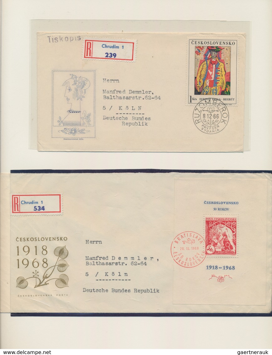 Tschechoslowakei: 1918/1969, unused / mint never hinged collection in 4 Books. With block issues and