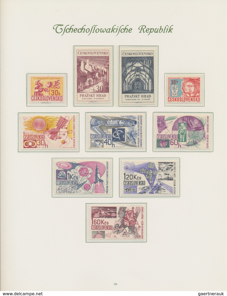 Tschechoslowakei: 1918/1969, unused / mint never hinged collection in 4 Books. With block issues and