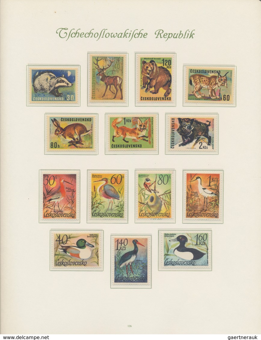 Tschechoslowakei: 1918/1969, unused / mint never hinged collection in 4 Books. With block issues and