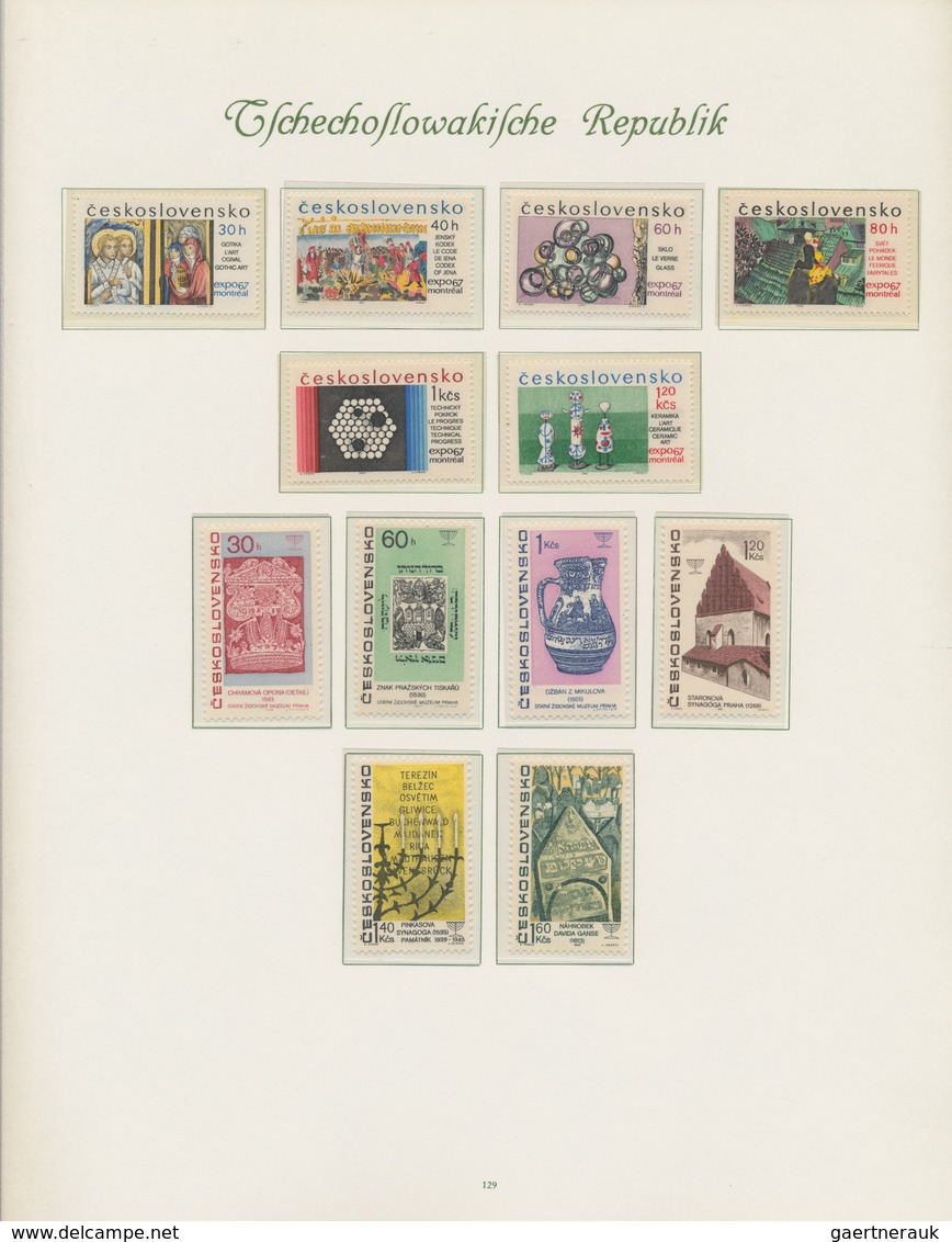 Tschechoslowakei: 1918/1969, unused / mint never hinged collection in 4 Books. With block issues and