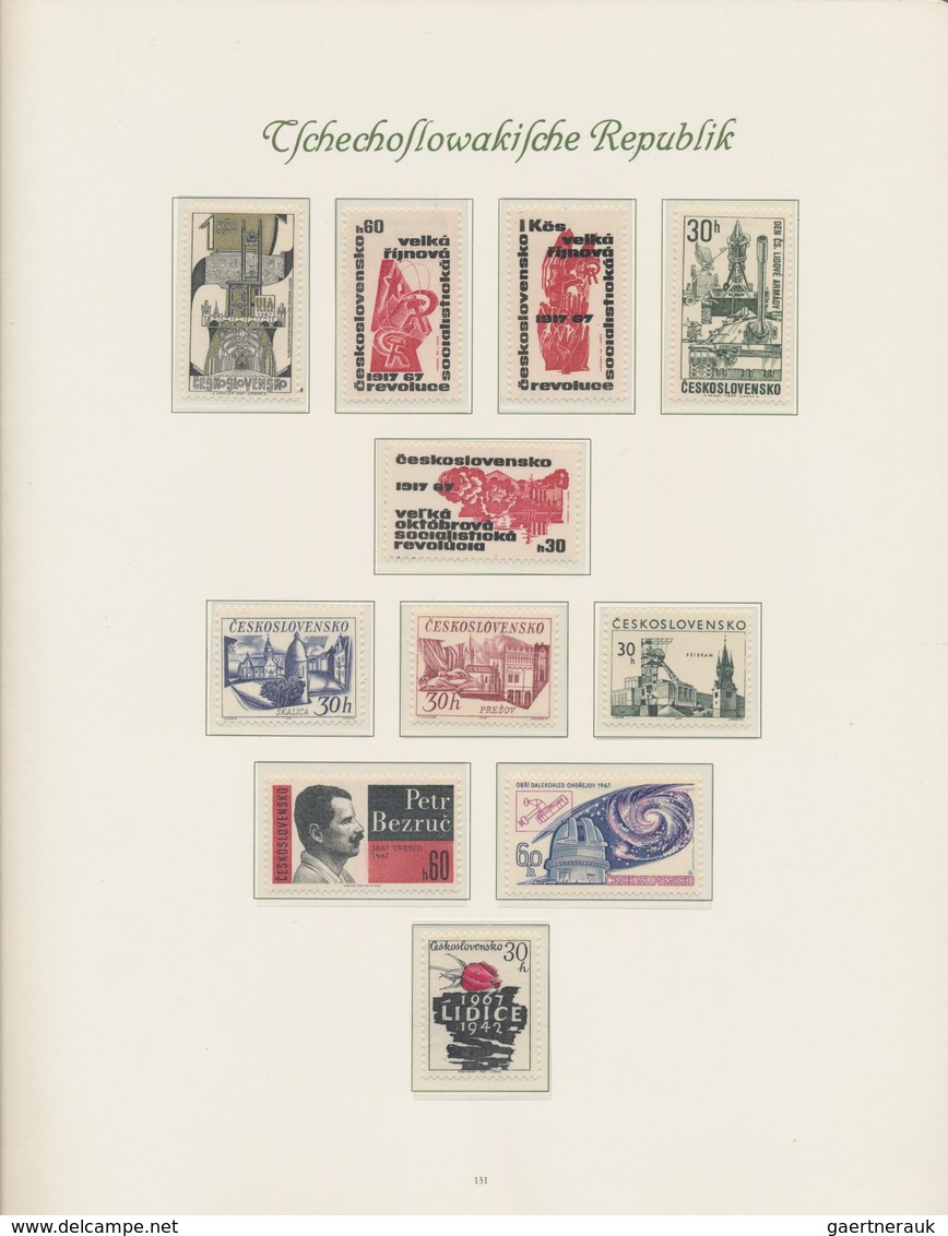 Tschechoslowakei: 1918/1969, unused / mint never hinged collection in 4 Books. With block issues and