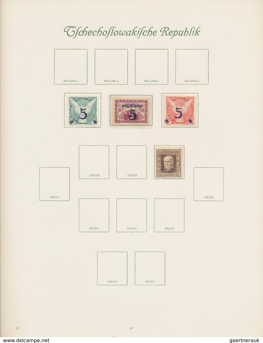 Tschechoslowakei: 1918/1969, unused / mint never hinged collection in 4 Books. With block issues and