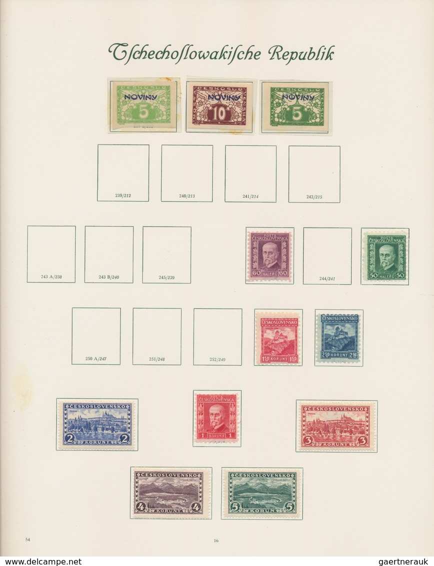 Tschechoslowakei: 1918/1969, unused / mint never hinged collection in 4 Books. With block issues and