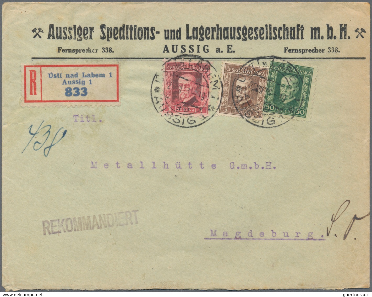Tschechoslowakei: 1919/2005 Holding Of Ca. 890 Letters, Cards And Postal Stationary (mostly Many Unu - Oblitérés