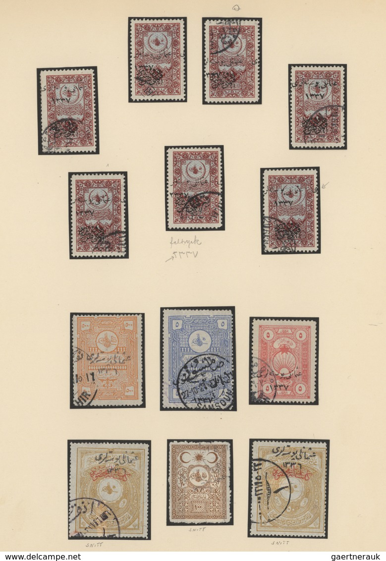 Türkei: 1863-1970, Comprehensive collection mounted on self made album leaves in two boxes, starting