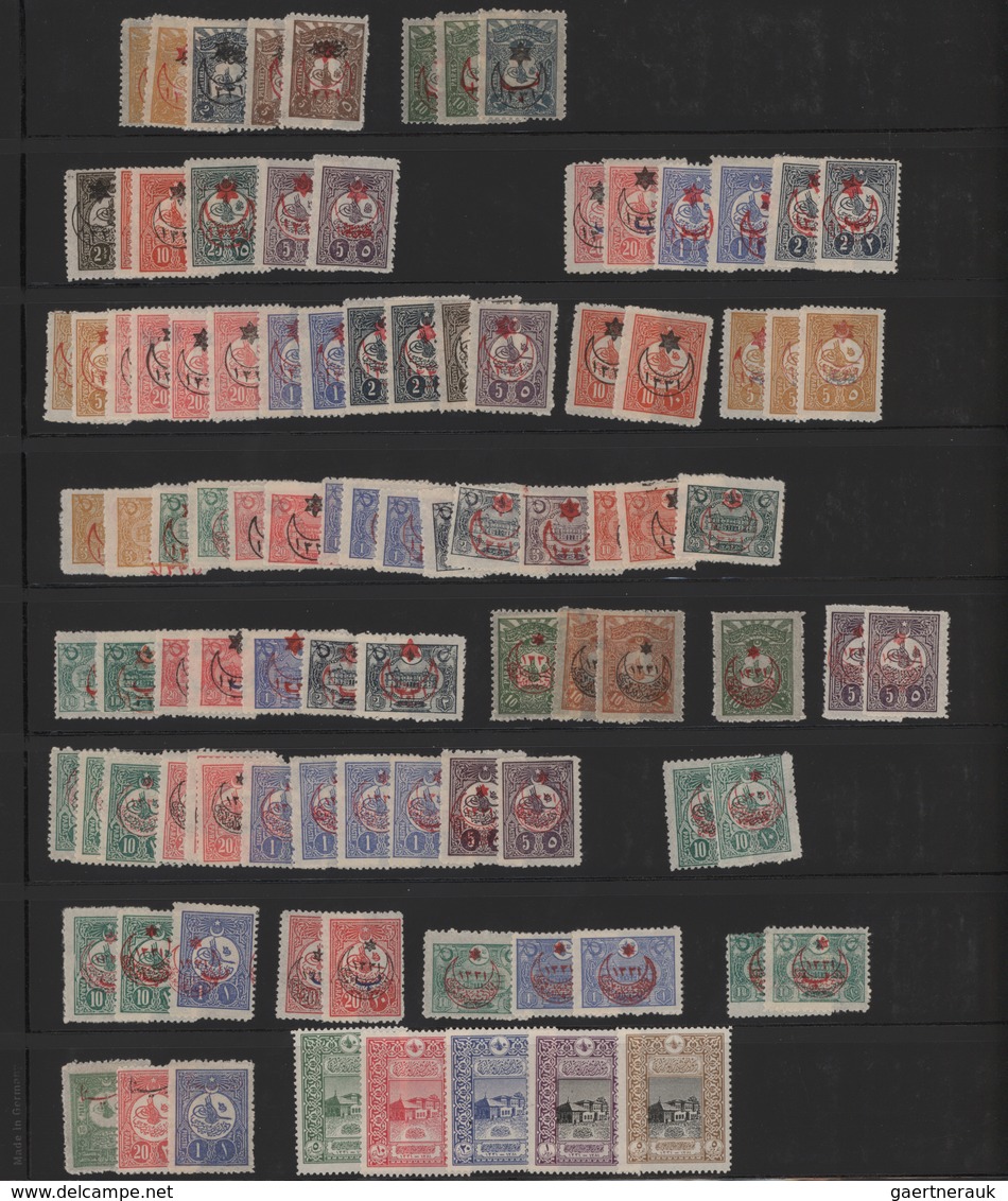 Türkei: 1870/1916 (ca.), Mainly Mint Collection/assortment On Stockpages, Several Better Sets Noted, - Used Stamps