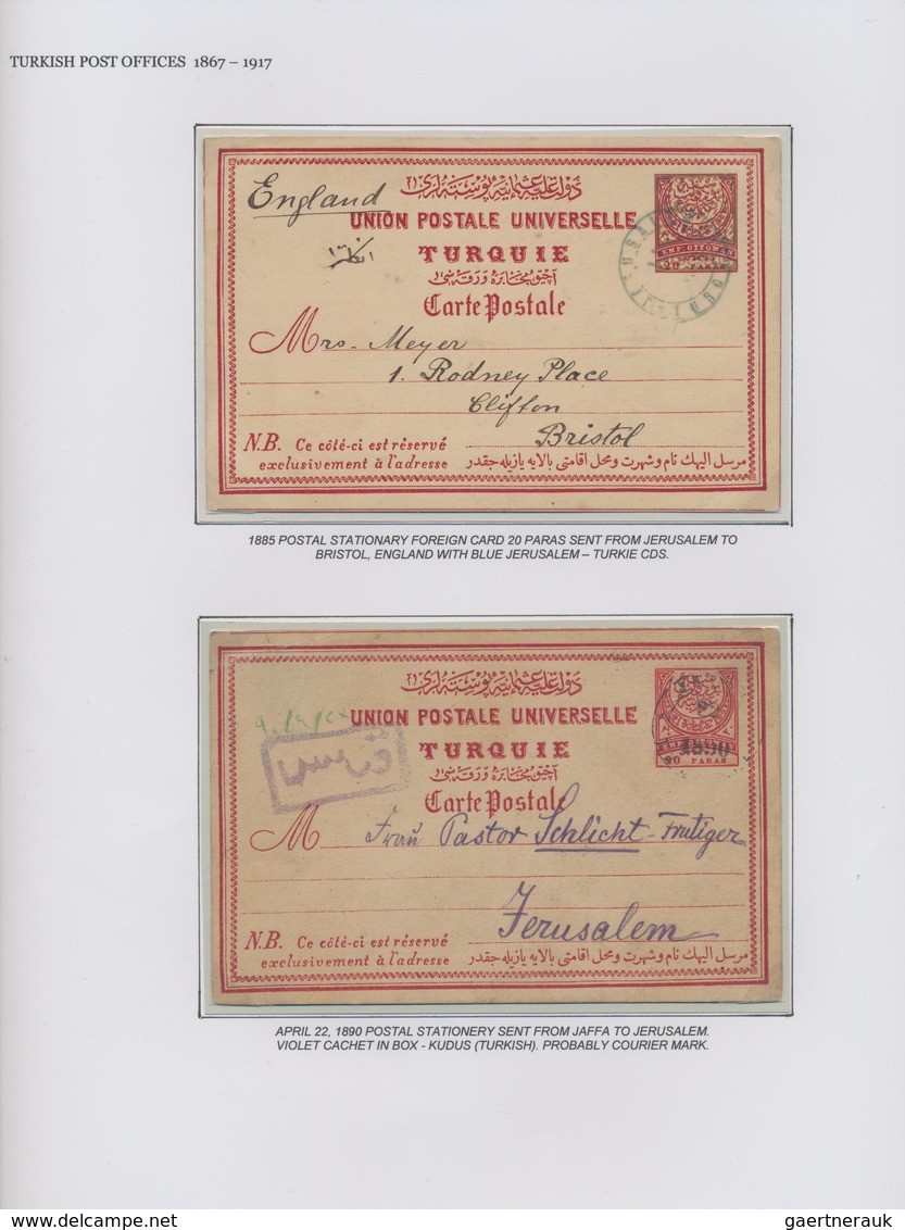 Türkei: 1872/1917, Imperial Ottoman Mail In Palestine/Holyland, Extraordinary Exhibit On 27 Album Pa - Used Stamps