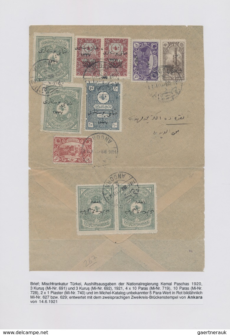 Türkei: 1920-90, Collection In Large Album Starting Early Republic, Italian, French And British Mili - Usados