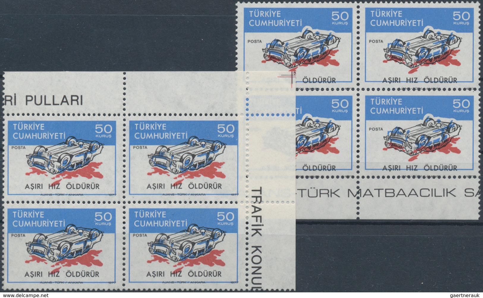 Türkei: 1955/1977, Lot Of 20 Stamps Showing Varieties, E.g. 1955 Flowers 10k. Horizontal Pair "impef - Used Stamps