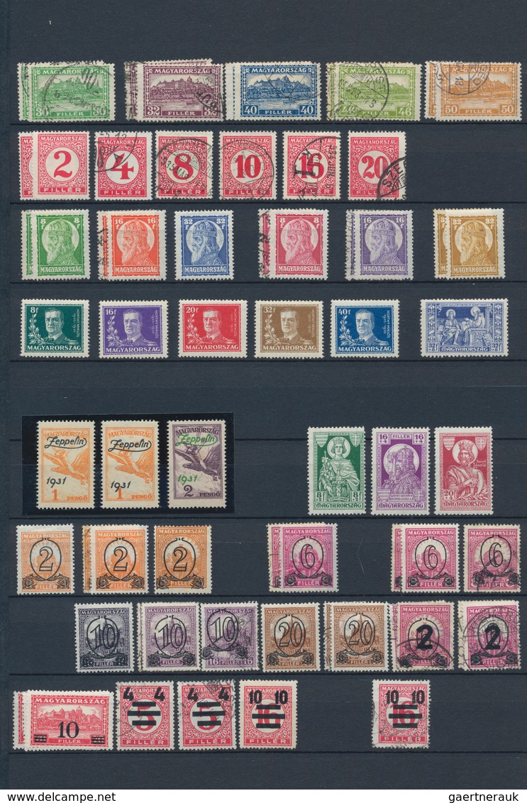 Ungarn: 1919/1944, A Neat Collection On Stocksheets, Partly Collected In Mint And Used, Plenty Of In - Covers & Documents