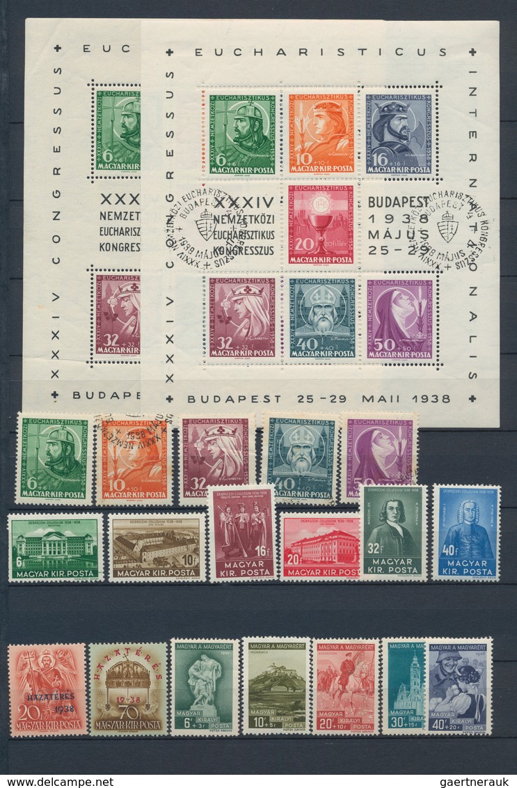 Ungarn: 1919/1944, A Neat Collection On Stocksheets, Partly Collected In Mint And Used, Plenty Of In - Covers & Documents