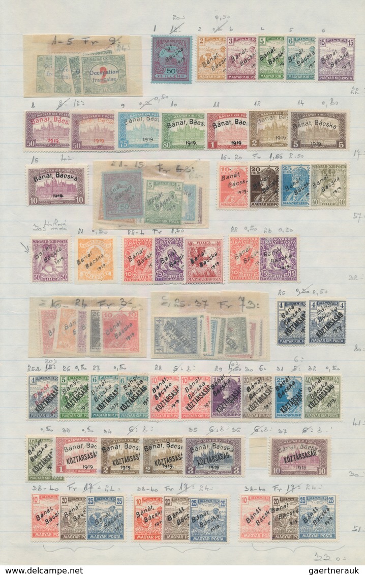 Ungarn - Besetzte Gebiete: 1919/1921, Banat/Szegedin/Western Hungary/Baranya/Debrecen, Mint And Used - Otros & Sin Clasificación