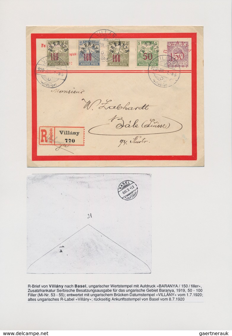 Ungarn - Besetzte Gebiete: Baranya: 1919/1920, Baranya And Banat, Collection Of Apprx. 150 (mainly M - Baranya