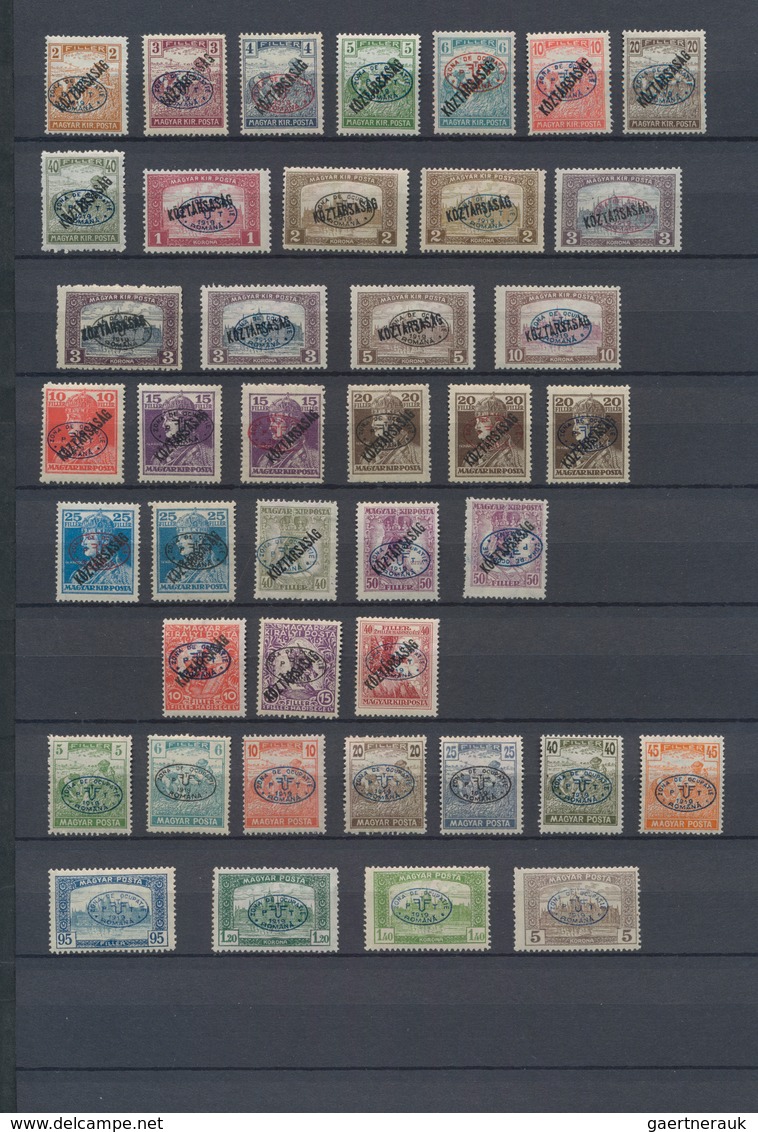 Ungarn - Besetzte Gebiete: Debrecen (Debreczin): 1919/1920, Mint Collection Of More Than 150 Stamps, - Debreczin