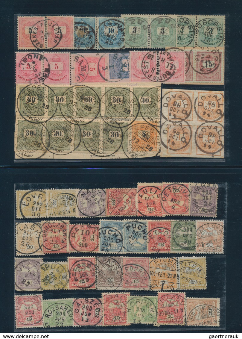 Ungarn - Stempel: 1871-1920's "Postmarks Of Hungary": Collection Of Much More Than 1000 Stamps Inclu - Hojas Completas