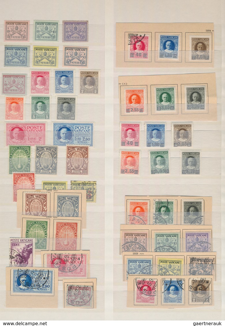 Vatikan: 1929/1936, Mint And Used Assortment Incl. Two Sets Each Of 1933 Holy Year And 1934 Provisio - Sammlungen