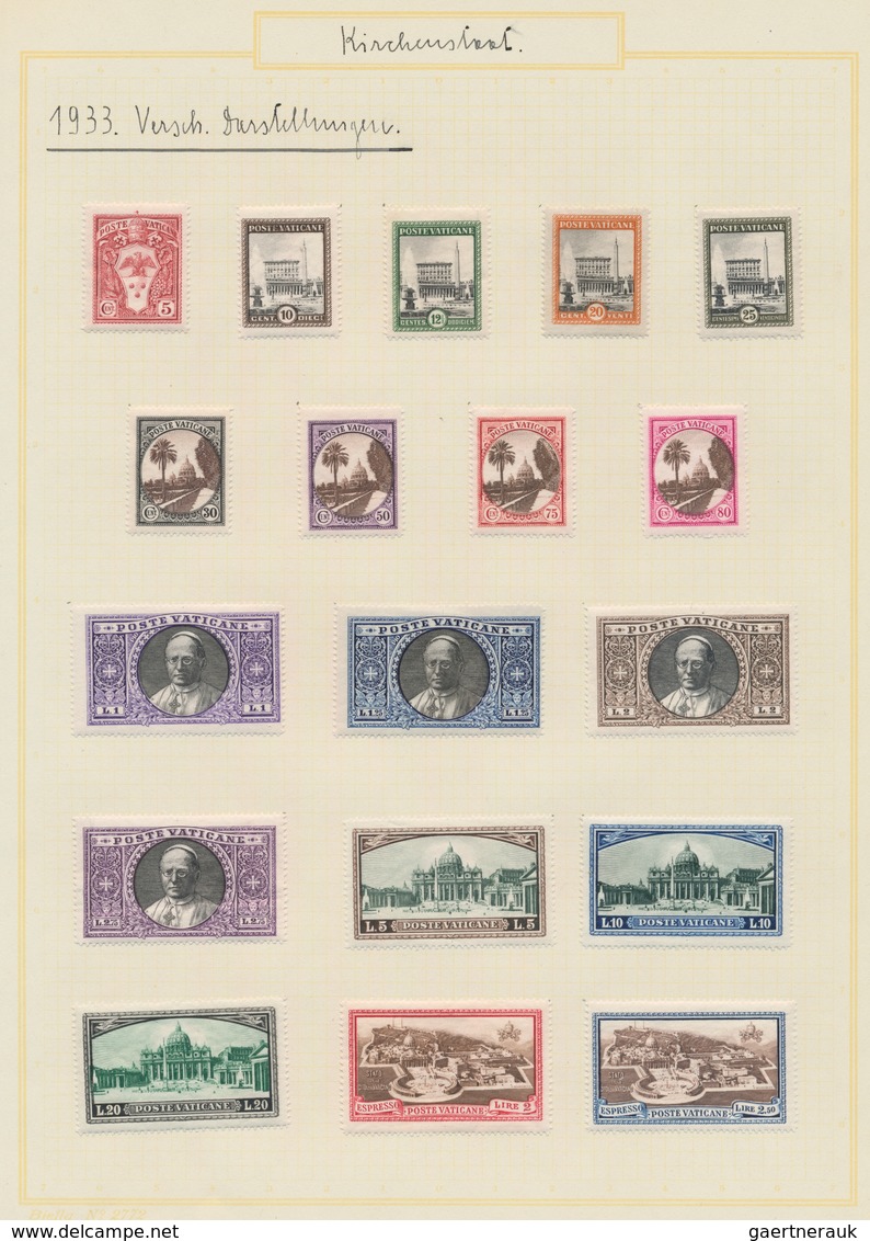 Vatikan: 1929/1949, A Splendid Mint Collection Neatly Arranged On Album Pages, COMPLETE (main Cat. N - Sammlungen