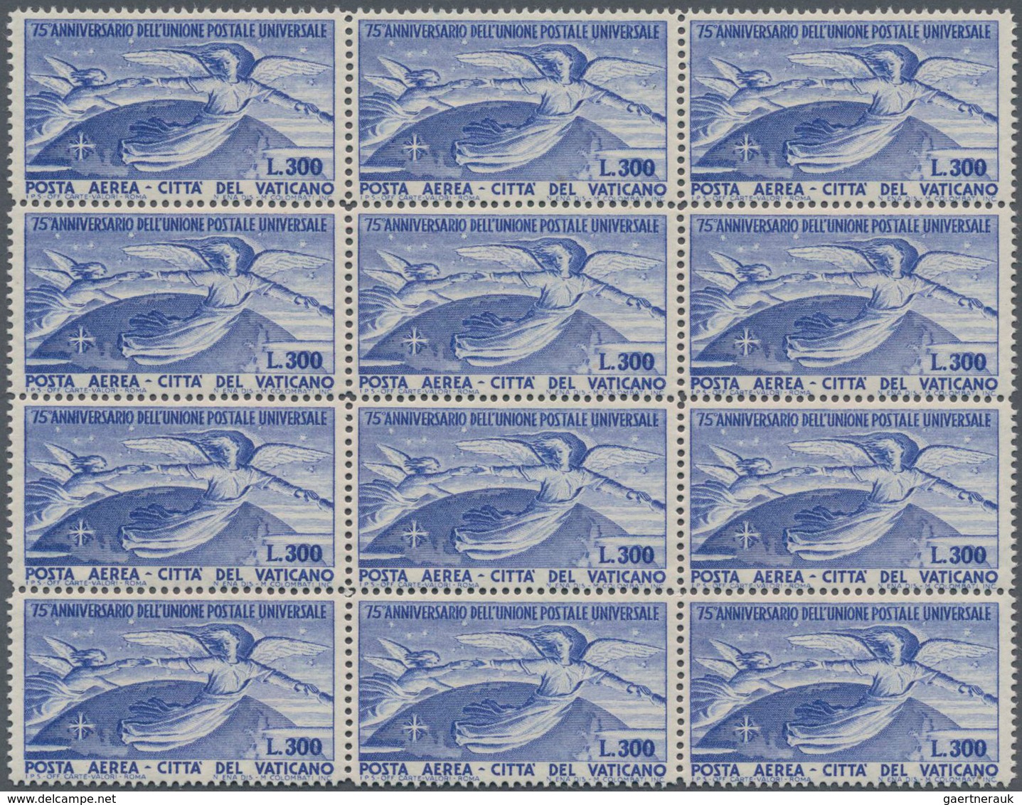 Vatikan: 1949, 75 Years World Postal Union (UPU) 300l. Ultramarine In A Lot With 80 Stamps In Larger - Colecciones