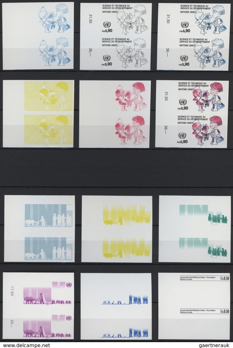 Vereinte Nationen - Genf: 1969/2000. Inhaltsreiche Kollektion Mit über 1200 PROBEDRUCK-Marken (Farb- - Unused Stamps
