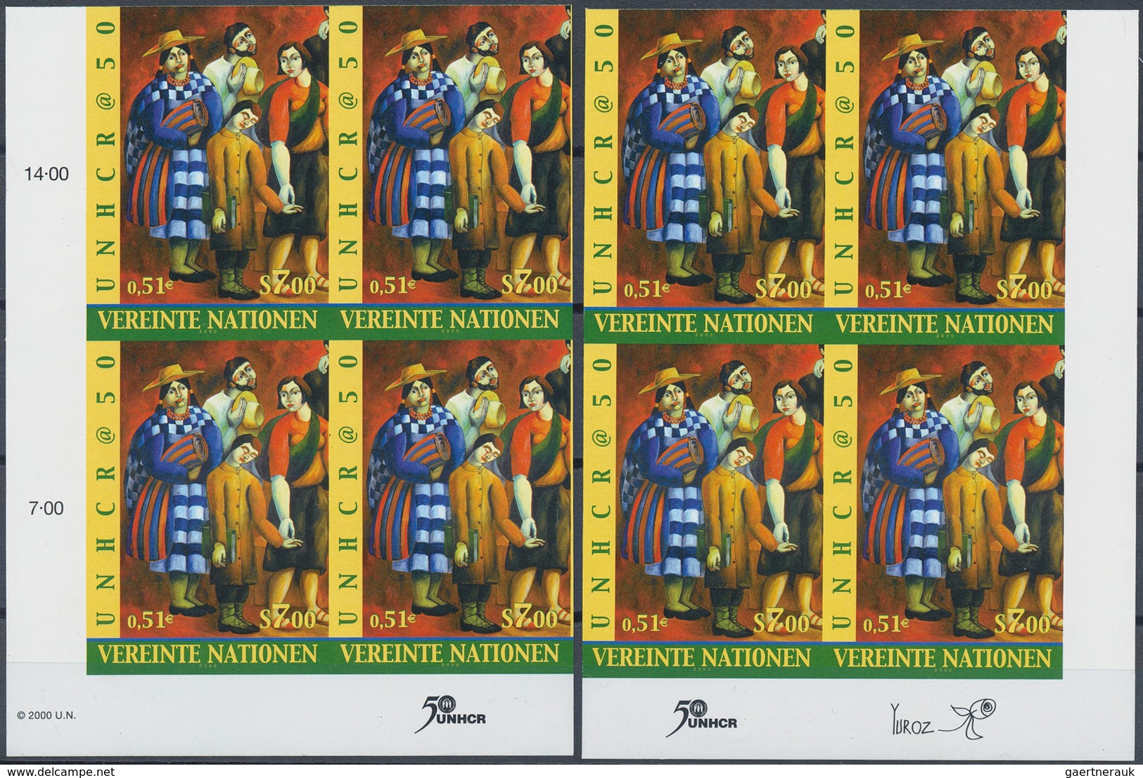 Vereinte Nationen - Wien: 1979/2000. Amazing Collection Of IMPERFORATE Stamps And Progressive Stamp - Ungebraucht