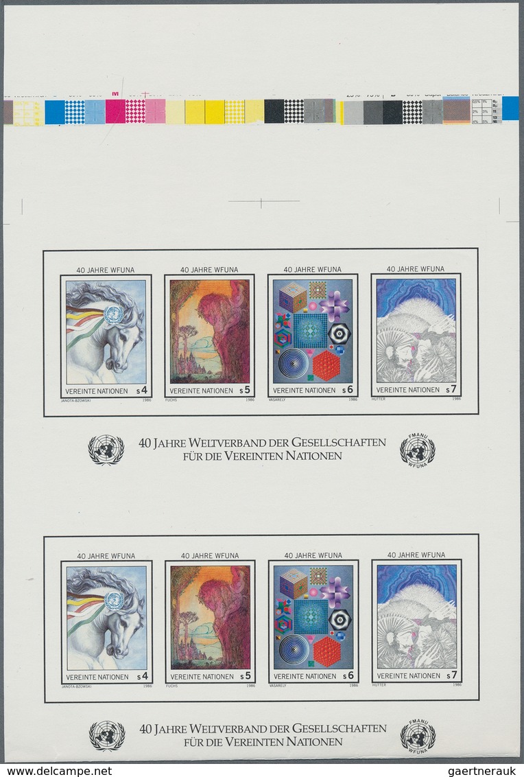 Vereinte Nationen - Wien: 1979/2000. Amazing collection of IMPERFORATE stamps and progressive stamp