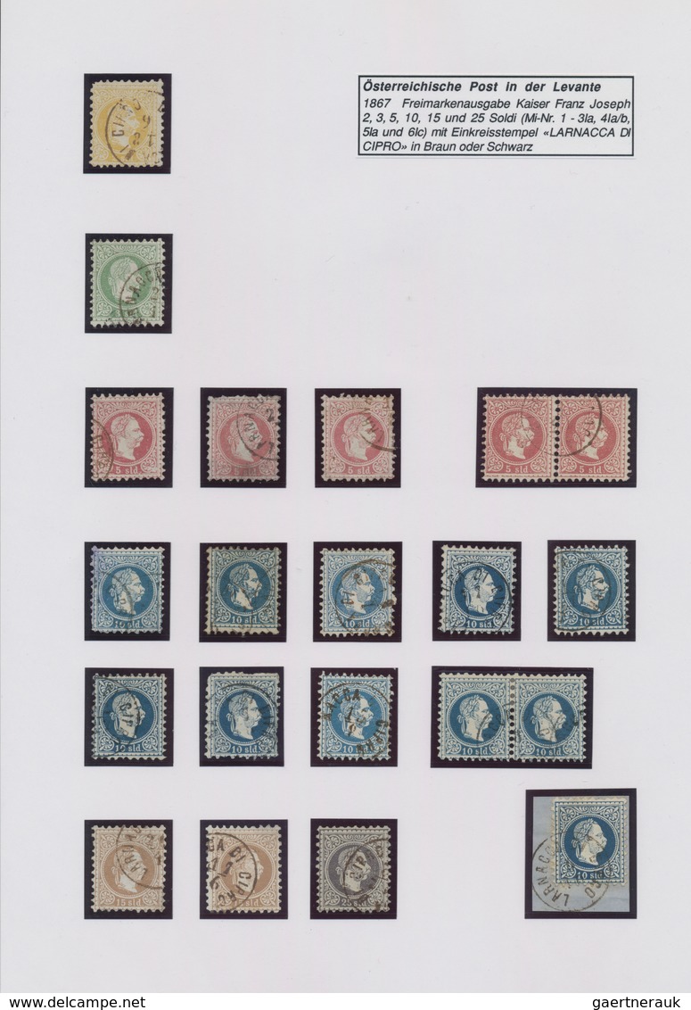 Zypern: 1682-1980, Thematic Collection Starting Three Preadhesive Envelopes, From Smirne And Larnaca - Otros & Sin Clasificación