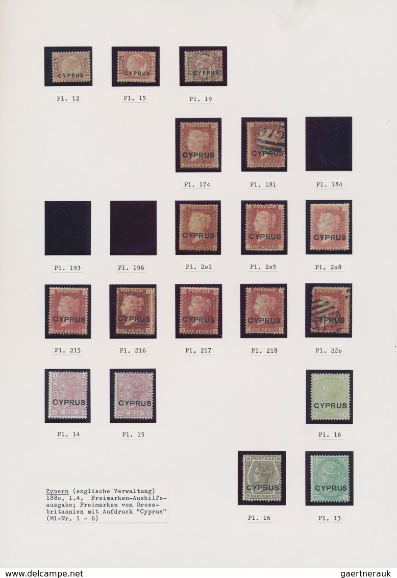 Zypern: 1880/1915, Very Comprehensive And Essentially Complete Mint/used Collection On Pages With De - Andere & Zonder Classificatie