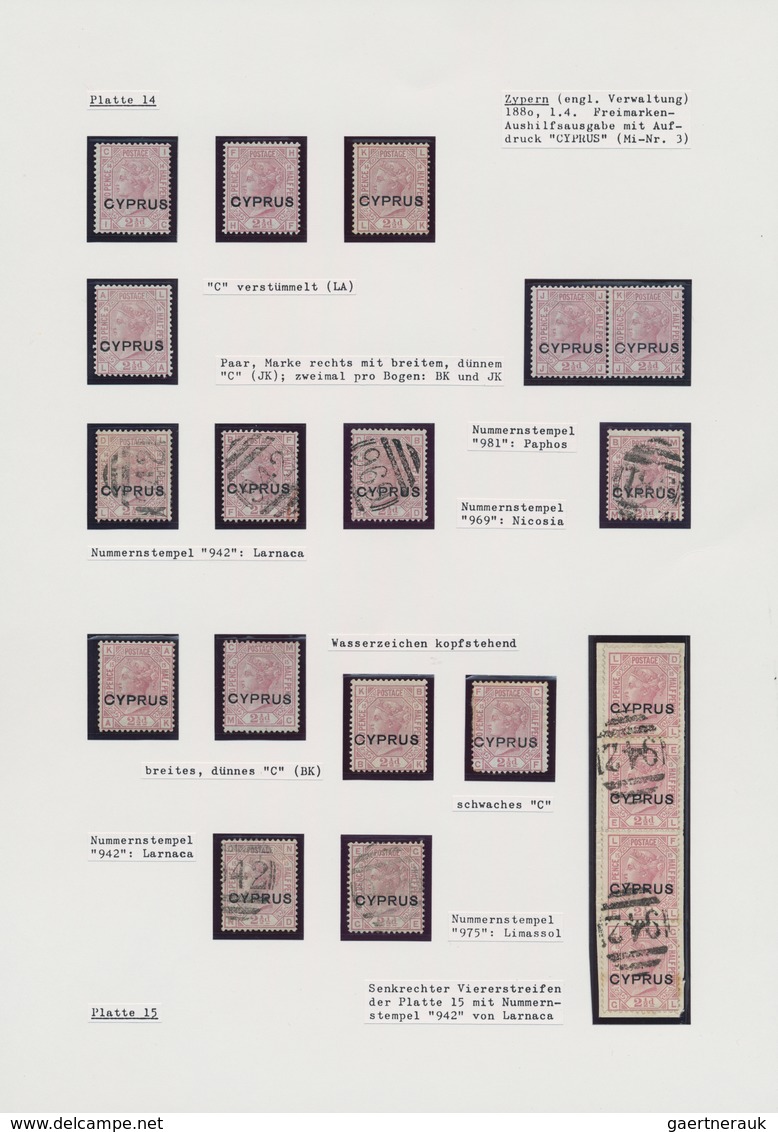 Zypern: 1880/1915, Very Comprehensive And Essentially Complete Mint/used Collection On Pages With De - Andere & Zonder Classificatie