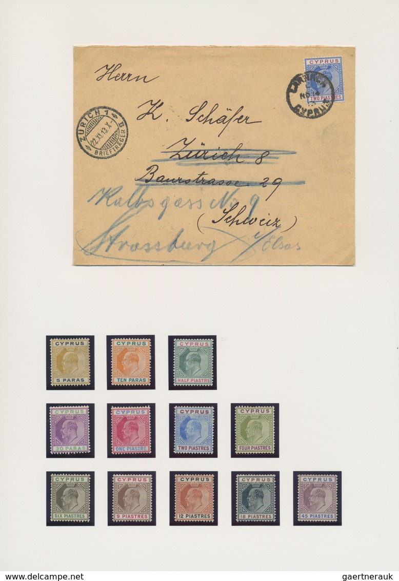 Zypern: 1880/1915, very comprehensive and essentially complete mint/used collection on pages with de