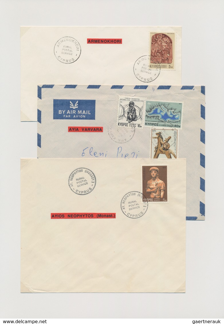 Zypern: 1950/1990 (ca.), MODERN (POSTWAR) POSTAL HISTORY OF CYPRUS/TURKISH CYPRUS, Sophisticated Col - Otros & Sin Clasificación