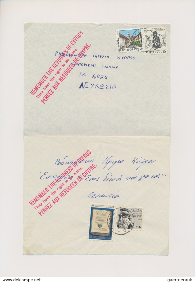 Zypern: 1950/1990 (ca.), MODERN (POSTWAR) POSTAL HISTORY OF CYPRUS/TURKISH CYPRUS, sophisticated col